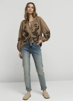 Summum Woman Blouse In Linnenmix|Vrouwen Blouses