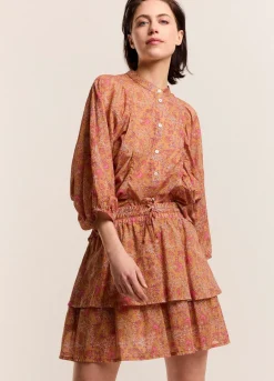 Summum Woman Blouse Met Geplooide Ballonmouw|Vrouwen Blouses