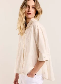 Summum Woman Blousje Met Geborduurde Bloemen|Vrouwen Blouses