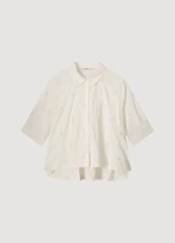 Summum Woman Blousje Met Geborduurde Bloemen|Vrouwen Blouses