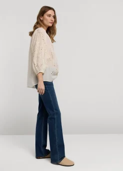 Summum Woman Broderie Anglaise Top|Vrouwen Blouses