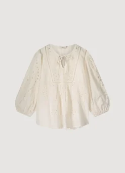 Summum Woman Broderie Anglaise Top|Vrouwen Blouses