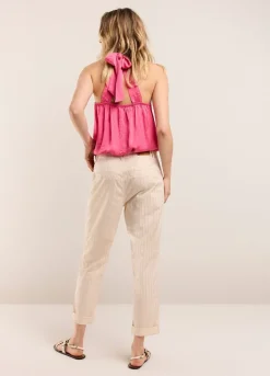 Summum Woman Broek Met Metallic Streep|Vrouwen Broeken & Jumpsuits