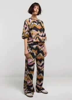 Summum Woman Broek Met Waterverf-Print|Vrouwen Broeken & Jumpsuits