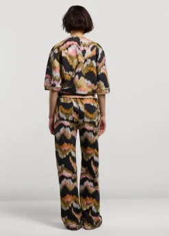 Summum Woman Broek Met Waterverf-Print|Vrouwen Broeken & Jumpsuits