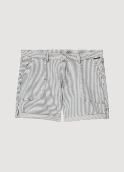 Summum Woman Denim Streepjesshort|Vrouwen Shorts