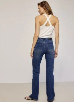 Summum Woman Flared Blue Daze Denim|Vrouwen Broeken & Jumpsuits