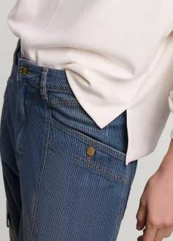 Summum Woman Gestreepte Cargo Jeans|Vrouwen Jeans