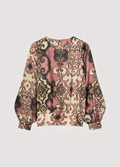 Summum Woman Glanzende Top Met Smok|Vrouwen Tops & T-Shirts