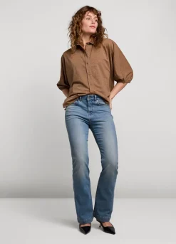 Summum Woman Glimmende Overhemdblouse|Vrouwen Blouses