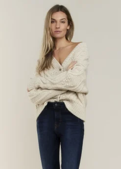 Summum Woman Grofgebreid Zacht Vest|Vrouwen Truien & Vesten