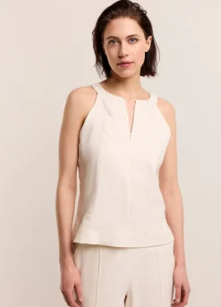 Summum Woman Haltertop Met Blinde Rits|Vrouwen Tops & T-Shirts
