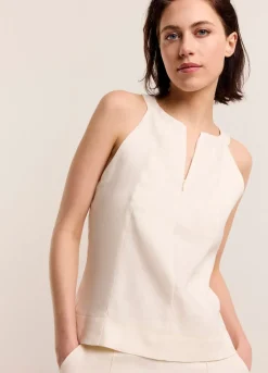 Summum Woman Haltertop Met Blinde Rits|Vrouwen Tops & T-Shirts