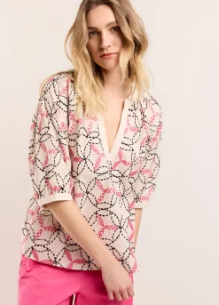 Summum Woman Handgeborduurd Top|Vrouwen Tops & T-Shirts