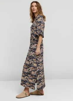 Summum Woman Ikatprint Jurk Met Polokraag|Vrouwen Jurken