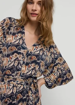Summum Woman Ikatprint Jurk Met Polokraag|Vrouwen Jurken