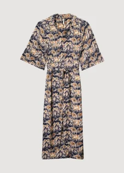 Summum Woman Ikatprint Jurk Met Polokraag|Vrouwen Jurken