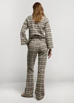 Summum Woman Jacquard Flared Pants|Vrouwen Broeken & Jumpsuits