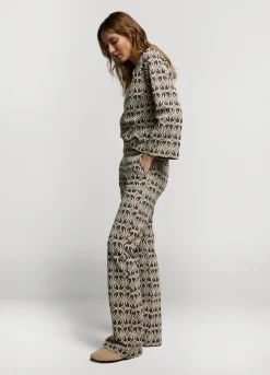 Summum Woman Jacquard Flared Pants|Vrouwen Broeken & Jumpsuits