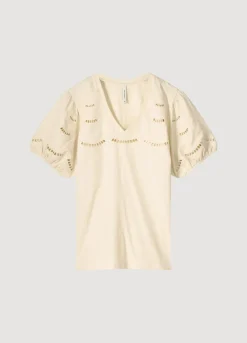 Summum Woman Jersey Top Met Broderie Anglaise|Vrouwen Tops & T-Shirts