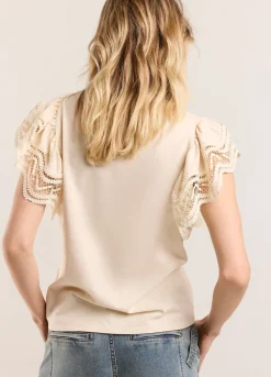 Summum Woman Jersey Top Met Kant|Vrouwen Tops & T-Shirts