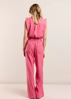Summum Woman Katoen-Linnen Jumpsuit|Vrouwen Broeken & Jumpsuits