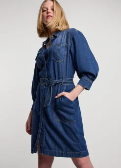 Summum Woman Korte Denim Jurk|Vrouwen Jurken