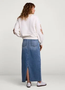 Summum Woman Lange Denim Rok|Vrouwen Rokken