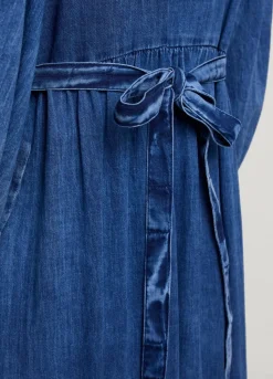 Summum Woman Lange Indigo Jurk|Vrouwen Jurken