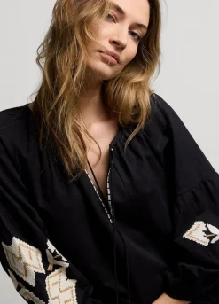 Summum Woman Lange Jurk Met Borduur|Vrouwen Jurken