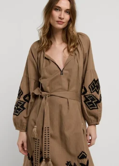 Summum Woman Lange Jurk Met Borduur|Vrouwen Jurken