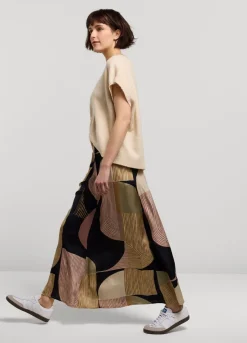 Summum Woman Lange Rok Met Print|Vrouwen Rokken