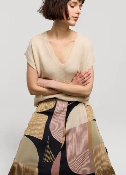 Summum Woman Lange Rok Met Print|Vrouwen Rokken