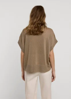 Summum Woman Lurex Boxy Truitje|Vrouwen Tops & T-Shirts