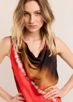 Summum Woman Mouwloze Jurk Faded Print|Vrouwen Jurken