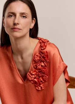 Summum Woman Mouwloze Top Met Accent|Vrouwen Tops & T-Shirts