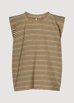 Summum Woman Mouwloze Top Met Streepjes|Vrouwen Tops & T-Shirts