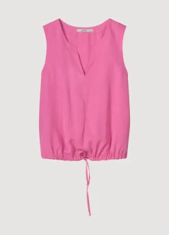 Summum Woman Mouwloze Top Met V-Split|Vrouwen Tops & T-Shirts