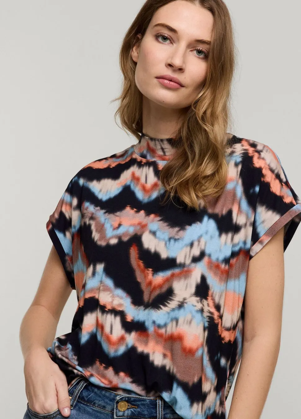 Summum Woman Multicolor Jersey Top|Vrouwen Tops & T-Shirts