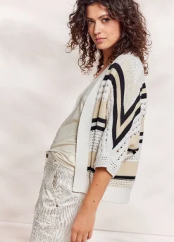 Summum Woman Open Vest Multi Multi Colour|Vrouwen Truien & Vesten