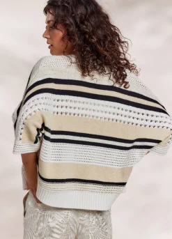 Summum Woman Open Vest Multi Multi Colour|Vrouwen Truien & Vesten