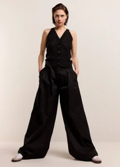 Summum Woman Opengewerkte Haltertop|Vrouwen Tops & T-Shirts