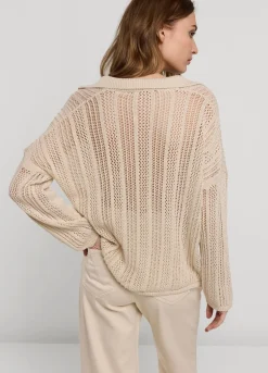 Summum Woman Opengewerkte Trui Oversized|Vrouwen Truien & Vesten