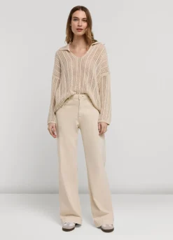 Summum Woman Opengewerkte Trui Oversized|Vrouwen Truien & Vesten