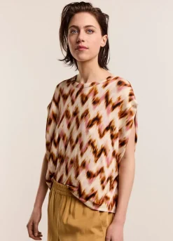 Summum Woman Oversized Zigzag Top|Vrouwen Tops & T-Shirts