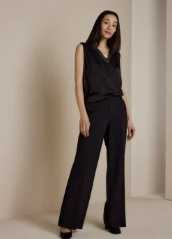 Summum Woman Satijnen Top Met Kant|Vrouwen Tops & T-Shirts