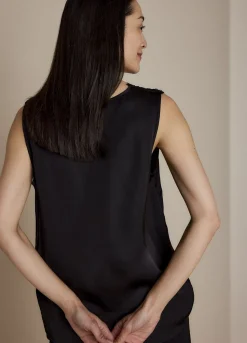 Summum Woman Satijnen Top Met Kant|Vrouwen Tops & T-Shirts