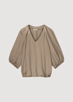 Summum Woman Satijnen Top V-Hals|Vrouwen Tops & T-Shirts