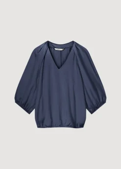 Summum Woman Satijnen Top V-Hals|Vrouwen Tops & T-Shirts