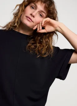 Summum Woman Scuba Top Met Korte Mouw|Vrouwen Tops & T-Shirts